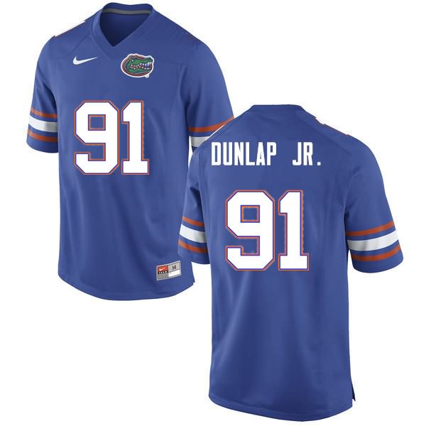 Men's NCAA Florida Gators Marlon Dunlap Jr. #91 Stitched Authentic Nike Blue College Football Jersey GRR2365DE